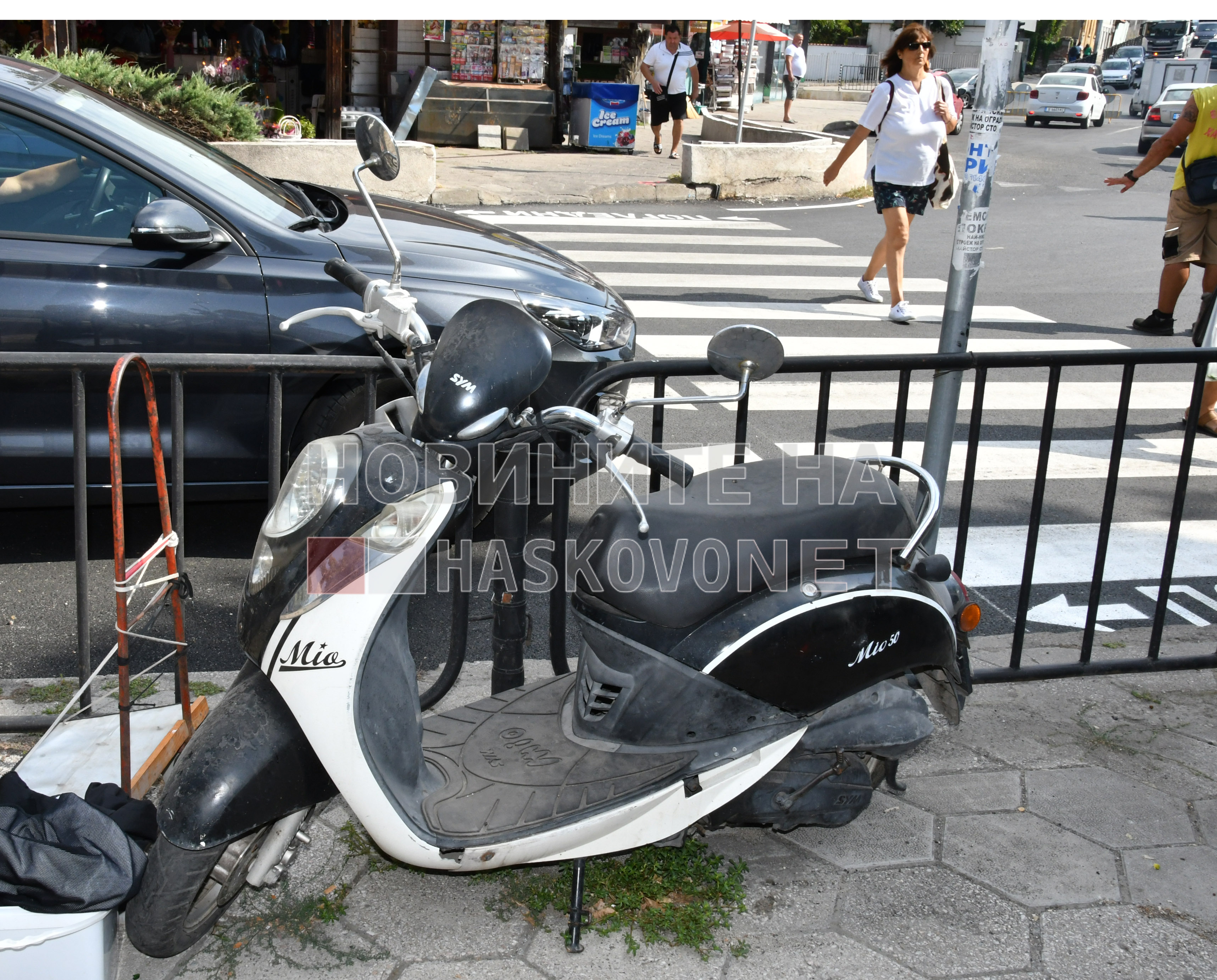 Хасковлии сигнализираха за изоставен скутер край Зеленчуковия пазар